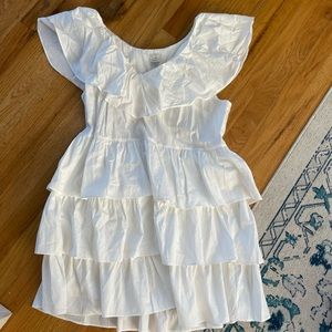 White tier dress